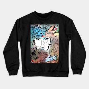 Miro meets Chagall (David and Bathsheba) Crewneck Sweatshirt